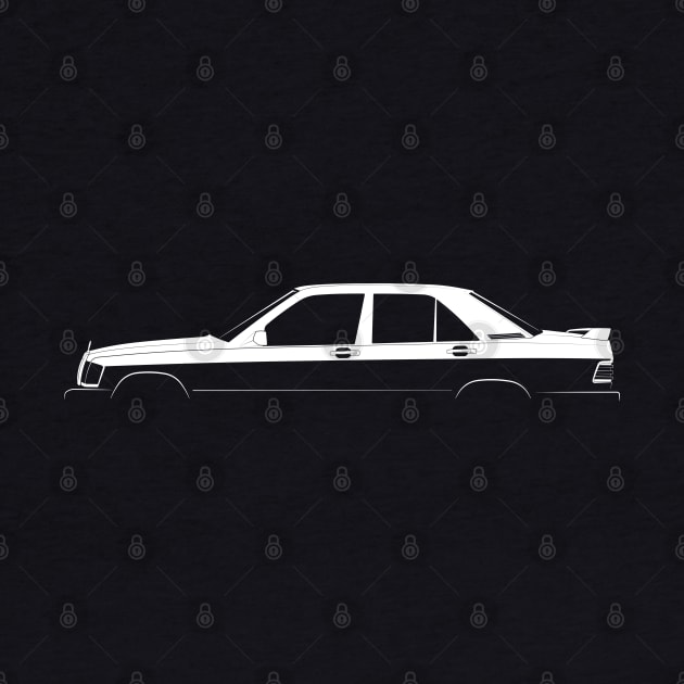 Mercedes-Benz 190 E 2.3-16 Silhouette by Car-Silhouettes